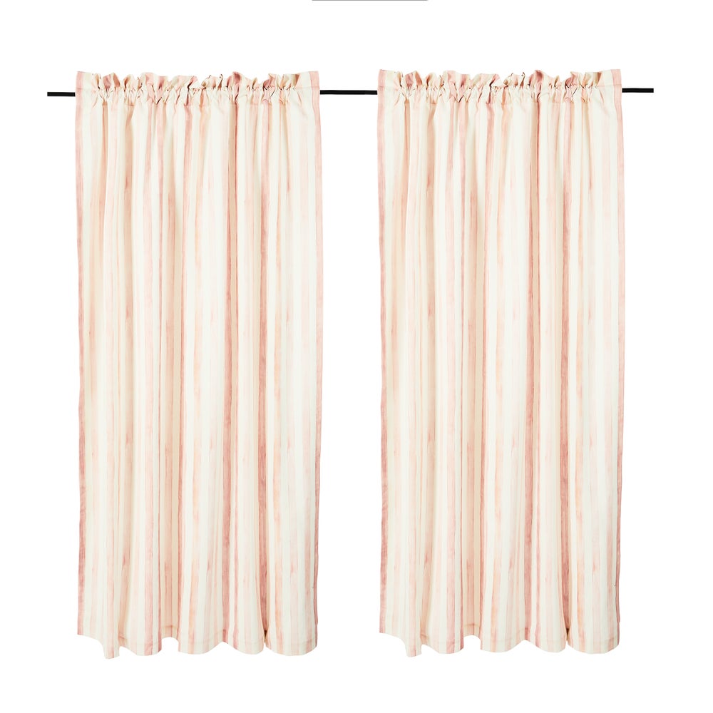 MACKENZIE-CHILDS Mackenzie-chilllds Rosy Stripe 84" Curtain Panel