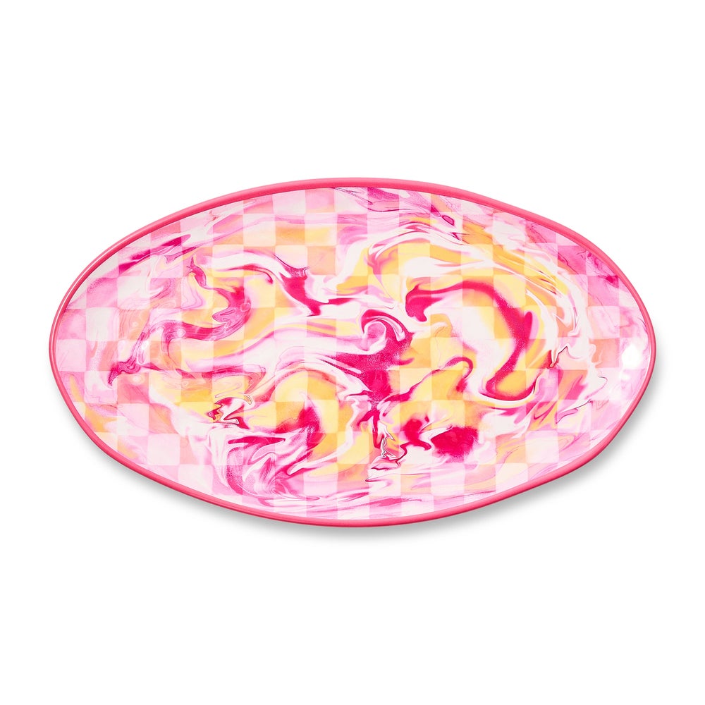 MACKENZIE-CHILDS Mackenzie-chilllds Marble Check Melamine Serveware - Image 10
