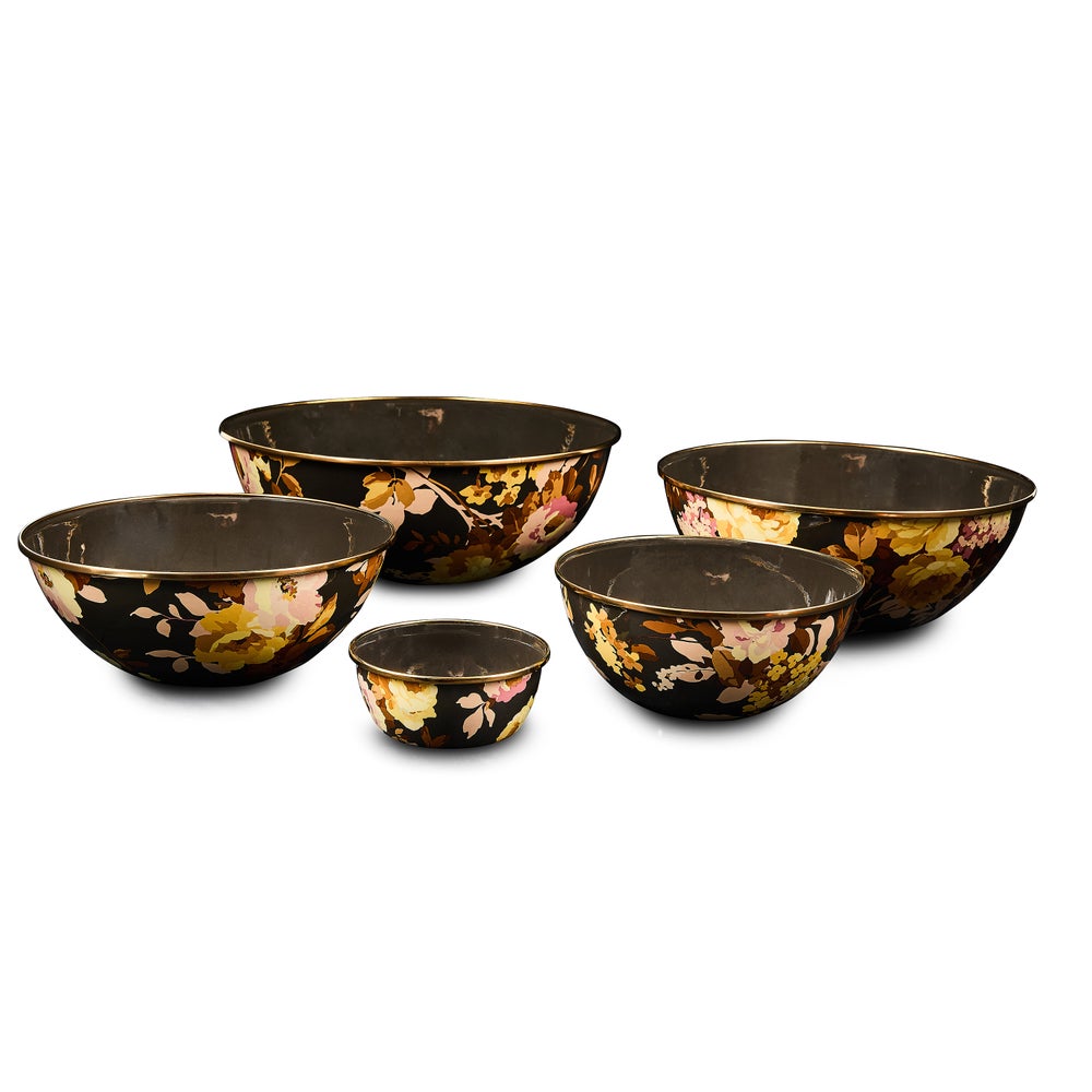 Mackenzie-chilllds WIld Rose Brown Enamel Everyday Bowl - Image 8