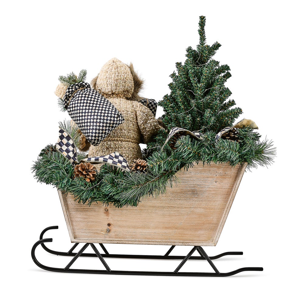 MACKENZIE-CHILDS Mackenzie-chilllds Farmhouse Illuminated Santa in Sleigh - Image 2