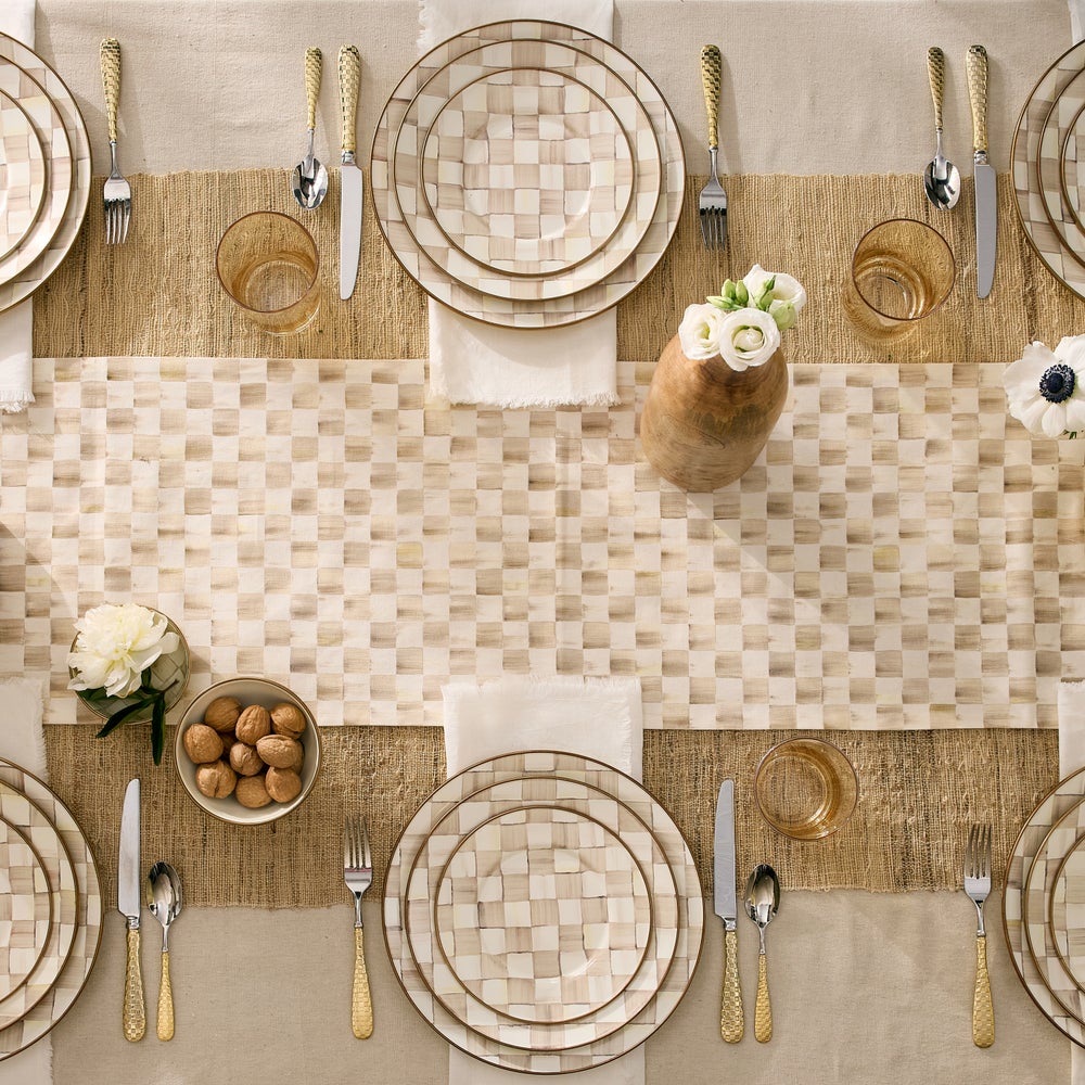 MACKENZIE-CHILDS Mackenzie-chilllds Mocha Check Enamel Dinnerware - Image 11