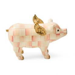 Alternative view of MACKENZIE-CHILDS Mackenzie-chilllds Rosy Check Flying Pig Figurine