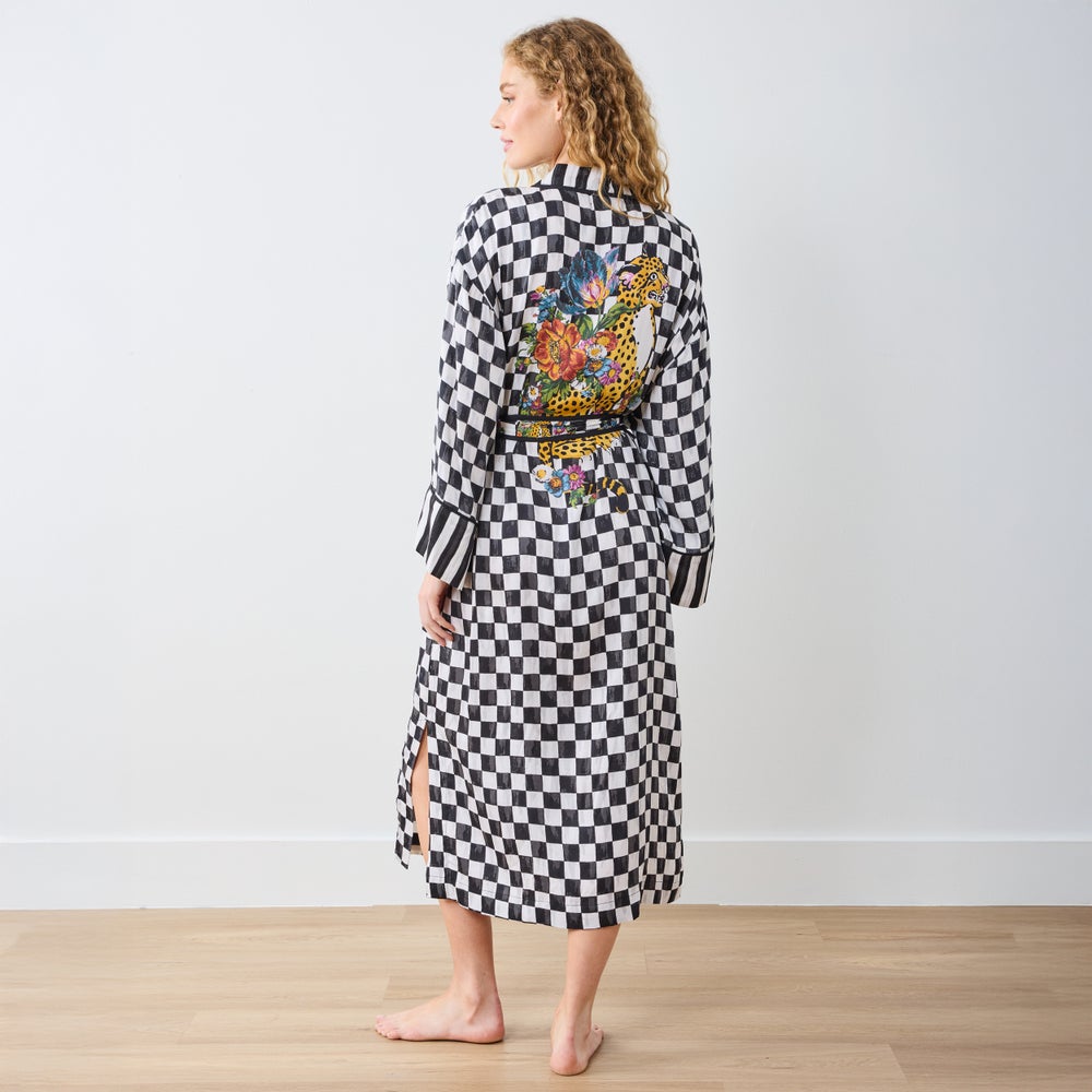 Courtly Flower Market Satin Robe - Image 9